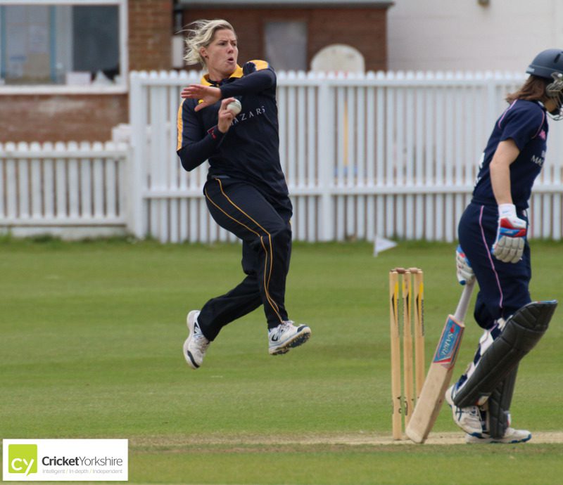 katherine brunt bowls for Yorkshire