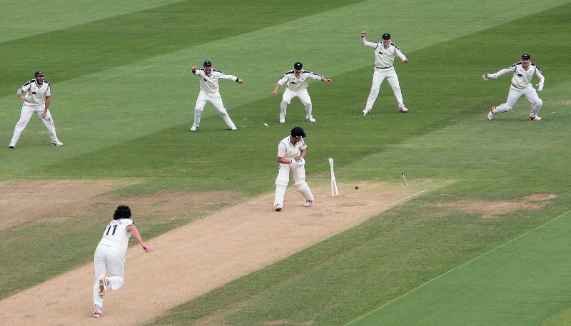 Trott b Sidebottom