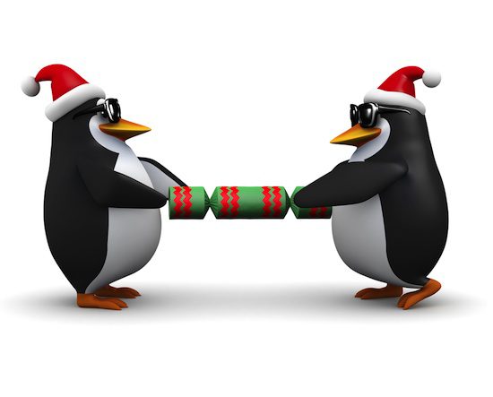 Christmas penguins