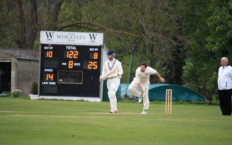 Alex Miller bowls for Ben Rhydding CC